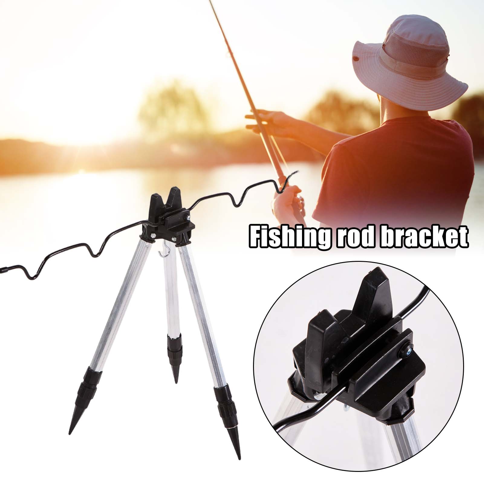 Earthing Grounding Rod - Aluminum Alloy Tripod Fishing Rod Holder