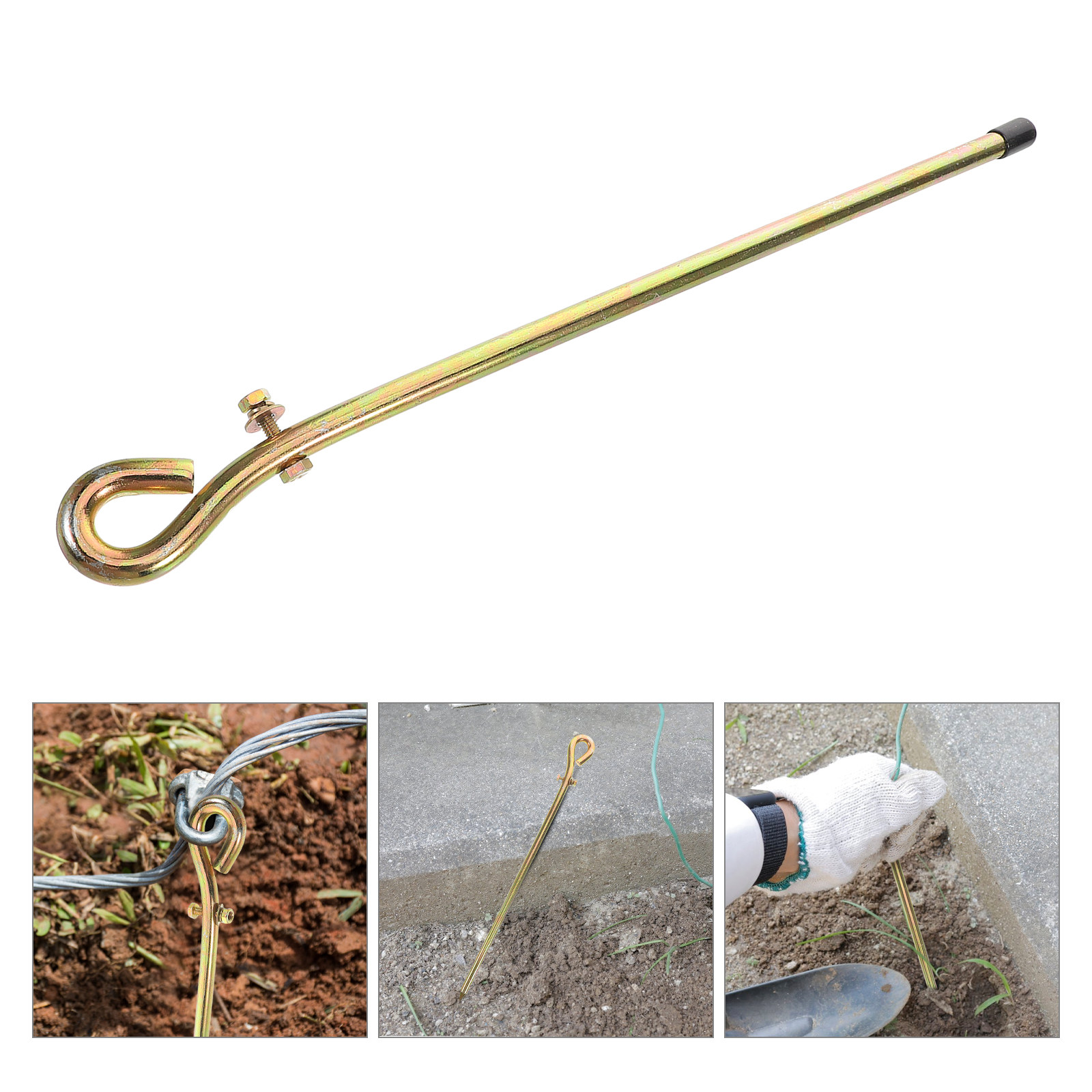 Earthing Grounding Rod - 1Set Portable Ground Rod Metal Earthing