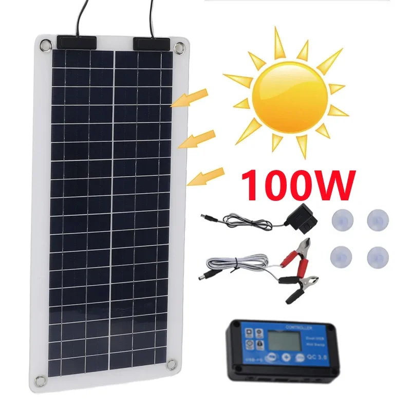 100W Solar Panel Charger Water - Renewable Energy Kits 评论和价格