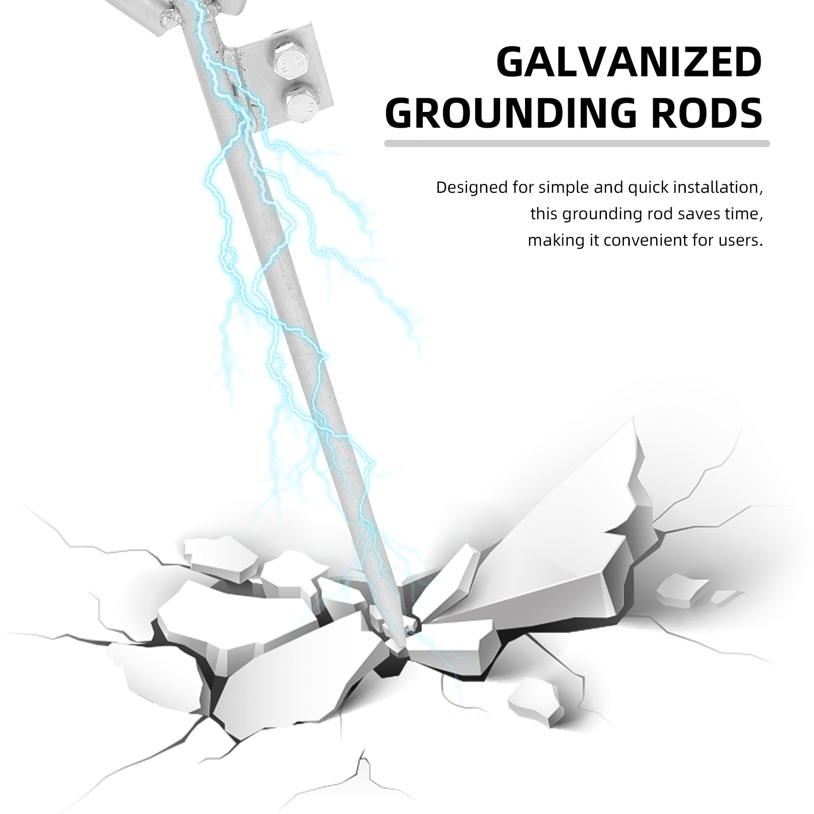 Galvanized Ground Rod Pin Elec - Earthing Grounding Rod 评论和价格