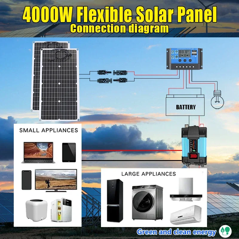 4000W Solar Panel Kit 12V To 1 - Renewable Energy Kits 评论和价格